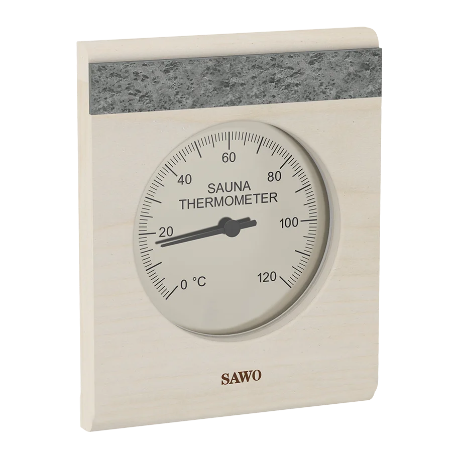 Sawo Saunathermometer mit 1 Speckstein Espe 280-TR1A