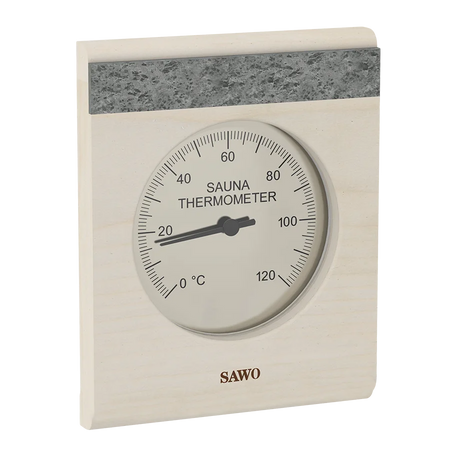 Sawo Saunathermometer mit 1 Speckstein Espe 280-TR1A