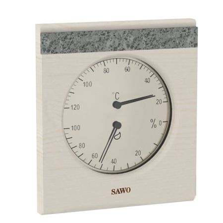 Sawo Thermo-Hygrometer mit 1 Speckstein Espe 281-THR1A