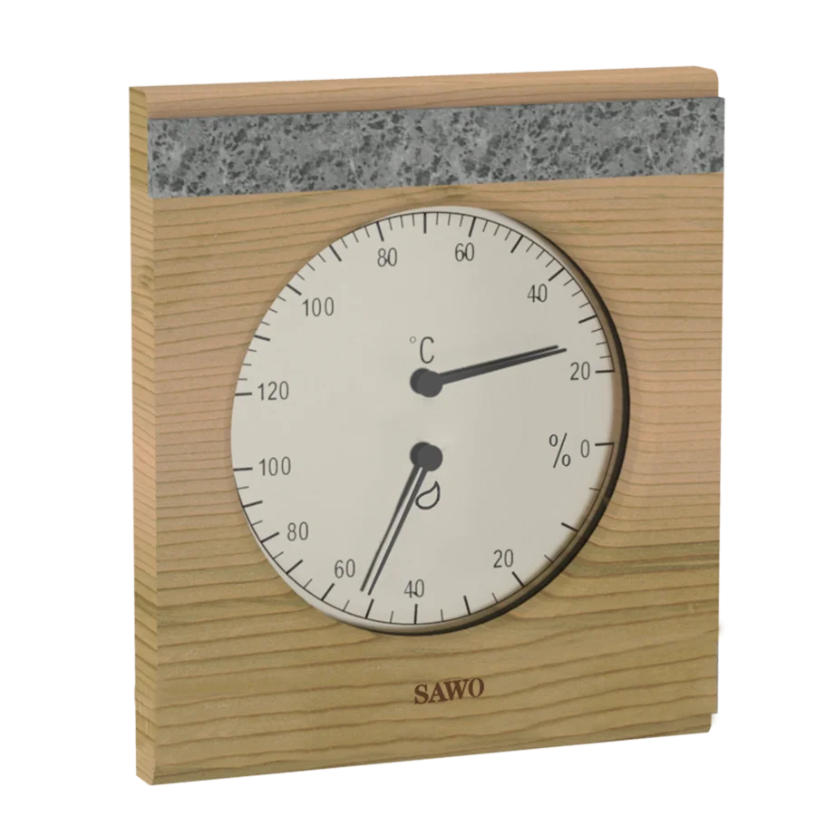 Sawo Thermo-Hygrometer mit 1 Speckstein Zeder 281-THR1D