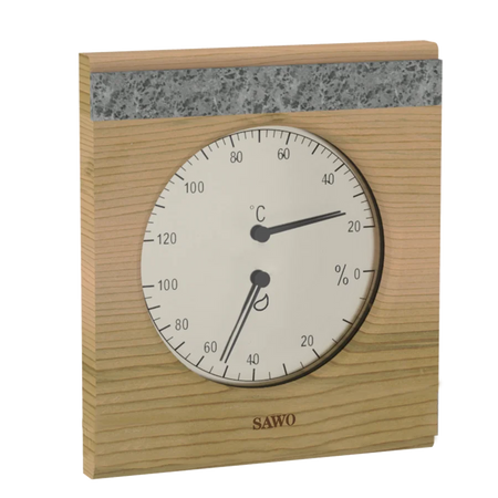 Sawo Thermo-Hygrometer mit 1 Speckstein Zeder 281-THR1D