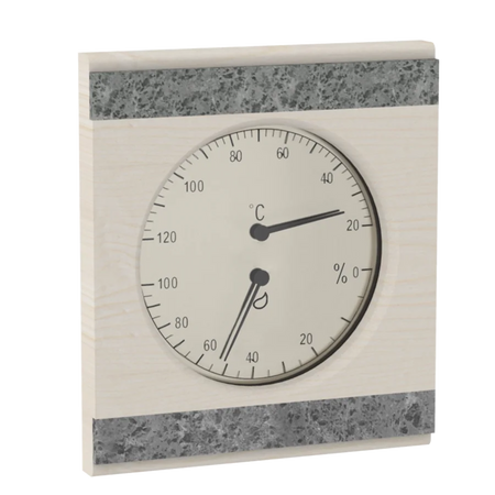 Sawo Thermo-Hygrometer mit 2 Specksteinen Espe 281-THRA