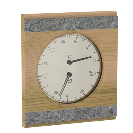 Sawo Thermo-Hygrometer mit 2 Specksteinen Zeder 281-THRD