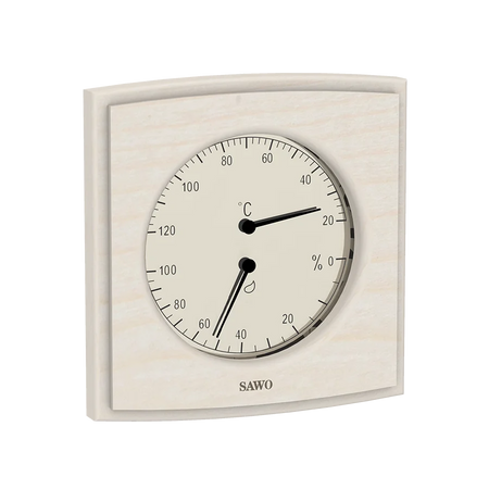 Sawo Thermo-Hygrometer Curved Square Espe 285-THA