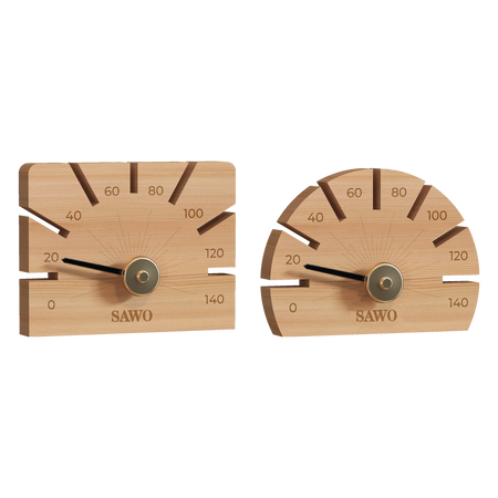 Sawo Loisto Saunathermometer aus Zeder – eckig 108-TD und abgerundet 109-TD