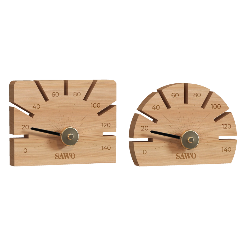 Sawo Loisto Saunathermometer aus Zeder – eckig 108-TD und abgerundet 109-TD