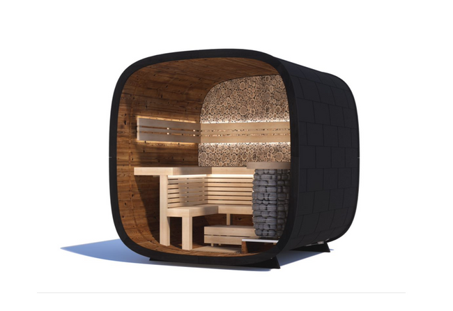 wellmia® Round Cube Mini | Gartensauna aus Thermoholz Design | versch. Maße