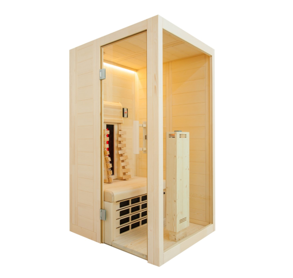 Sentiotec MiniMy 120 Basic | Infrarotkabine Innen  Komplettset | 125 x 103x 202 cm (B/T/H)