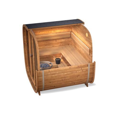 wellmia® Quadro Solo | Gartensauna aus Thermoholz |  219 x 206 x 220 cm (B/T/H)