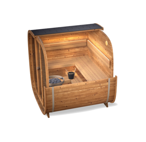 Leil® Dice Solo | Gartensauna aus Thermoholz |  219 x 206 x 220 cm (B/T/H)