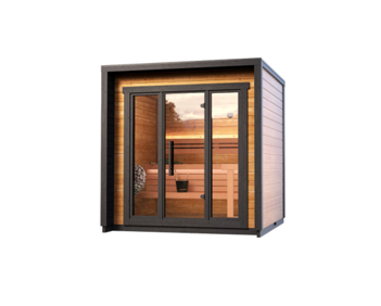 Leil® Patio XS | Premium Gartensauna aus Fichte oder Thermoholz |  234 x 209 x 240 cm (B/T/H)