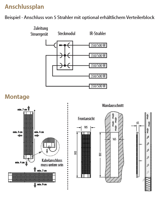 EOS IRS 35 RHK (lang) | Infrarotstrahler für Wäremkabinen