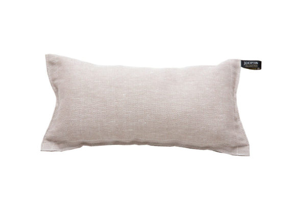 wellmia® by Jokipiin Laituri | Saunakissen aus Leinen-Baumwoll-Mix in weiss /beige | 22x40 cm