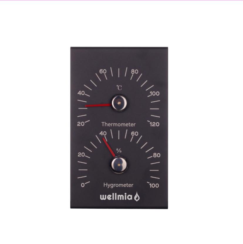 wellmia® Classic Sauna Thermometer und Hygrometer