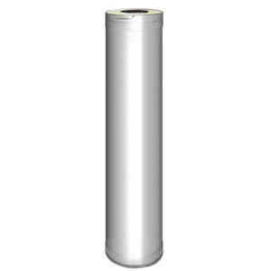 FinTec Rauchrohr Verlängerung | DW Ø130 Längenelement 1000 mm