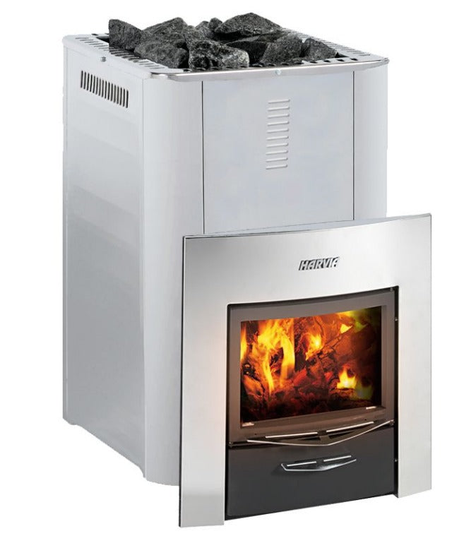 Harvia 36 Duo Steel | Saunaofen Holz außenbefeuert | 31 kW