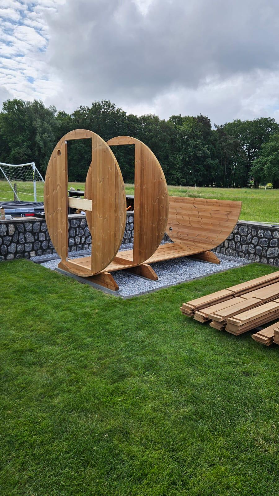 Montageservice für Ihre wellmia® Fasssauna oder wellmia® Quadro Sauna