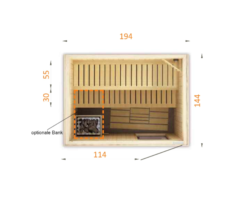 wellmia® Vital | Innensauna Bausatz Fichtenholz | versch. Modelle