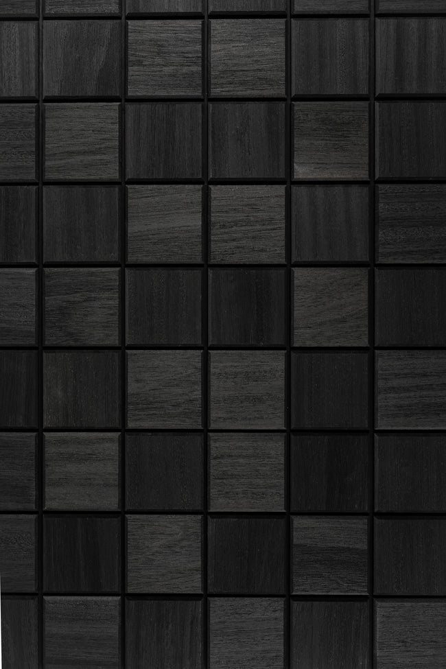 wellmia® Black Square | Sauna Dekopaneel für die Wand und Decke | Abachiholz | 1,00 m2