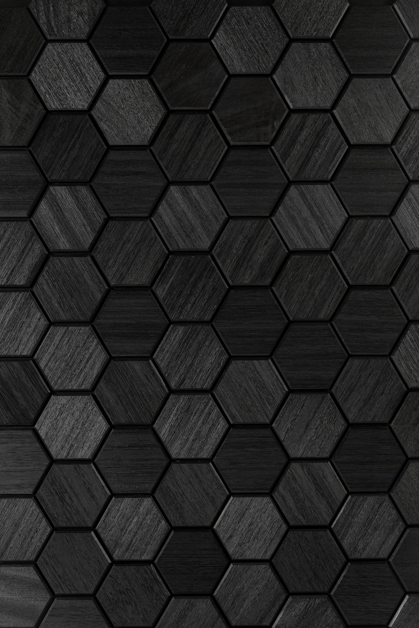wellmia® Hexa S Black | Sauna Dekopaneel für die Wand und Decke | Abachiholz | 1,25 m2