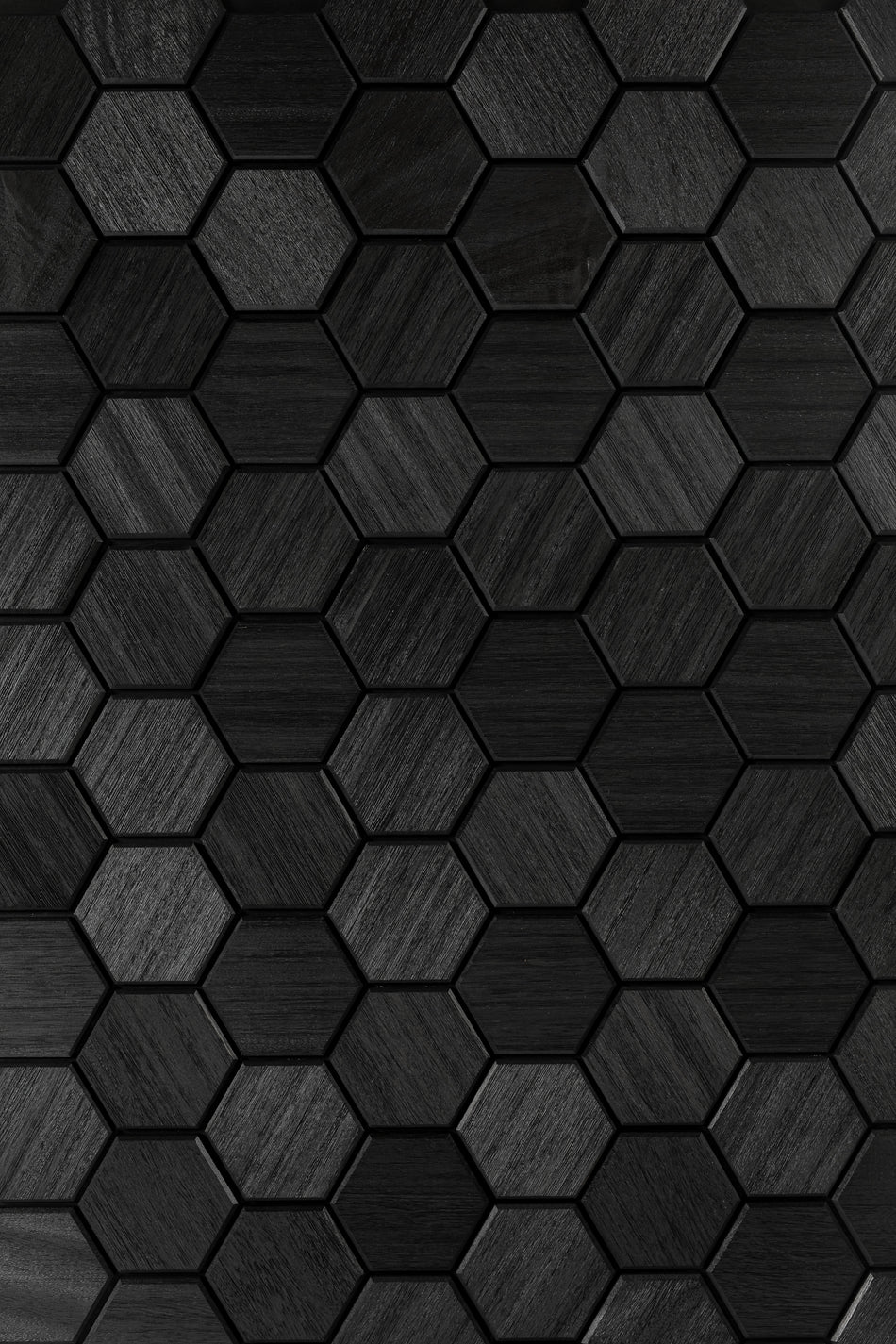 wellmia® Hexa S Black | Sauna Dekopaneel für die Wand und Decke | Abachiholz | 1,25 m2