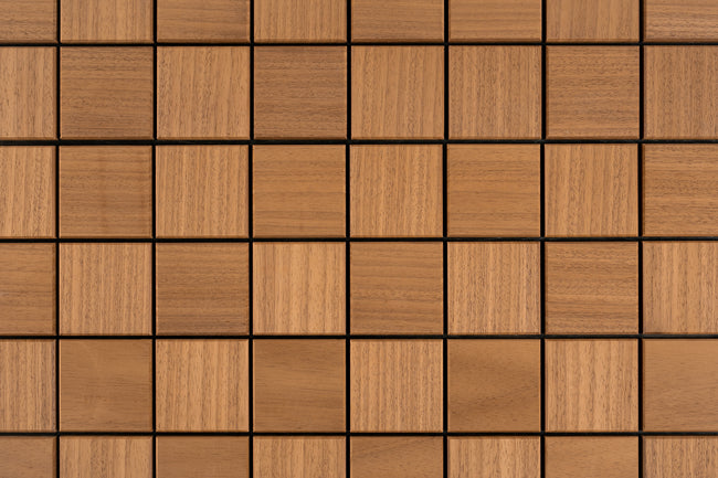 wellmia® Thermo Square | Sauna Dekopaneel für die Wand und Decke | Thermo Abachi | 1,00 m2