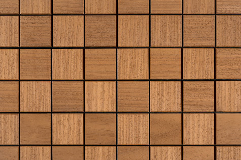 wellmia® Thermo Square | Sauna Dekopaneel für die Wand und Decke | Thermo Abachi | 1,00 m2