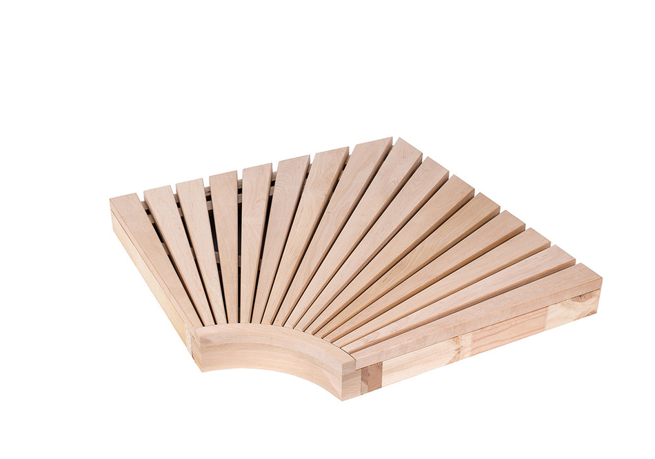 Thermory Sauna Bank Eck Modul mit 140 mm Frontcover | Erle / Espe / Thermo Espe | Größe wählbar