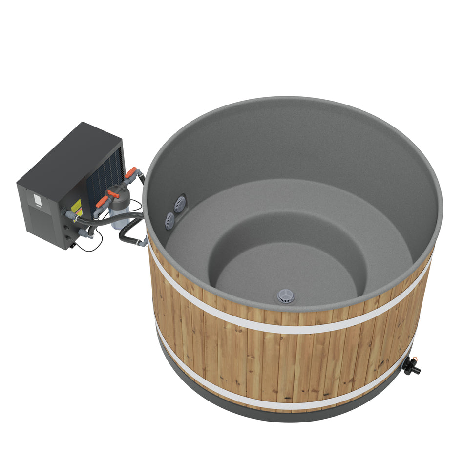 Kirami Breezy M Dual | Badefassset mit Elektroofen | 170 cm / 5 kW