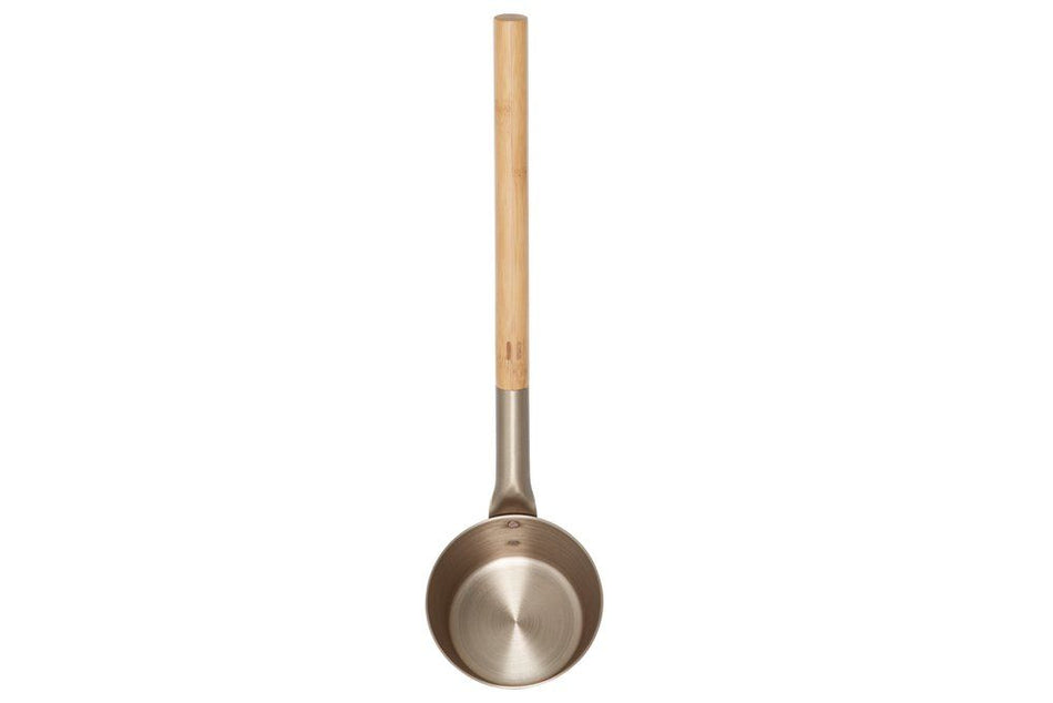 rento Aufgusskelle champagne | Saunakelle aus Bambusholz mit eloxiertem Aluminium