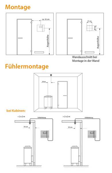 EOS Econ H1 | Saunasteuerung für Bi-O/Combi Saunaöfen | bis 9 kW Ofen / 3kW Verdampfer