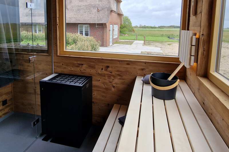 EOS Mythos Black | Sauna Elektroofen Set mit EOS Cubius Steinen benötigt externe Steuerung | 7.5 kW / 9 kW / 12 kW / 15 kW