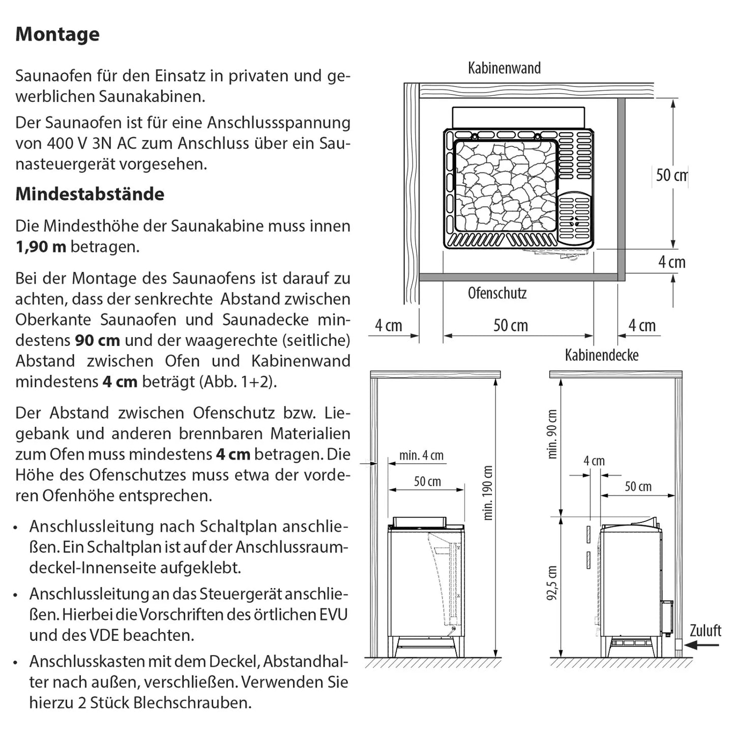 EOS Bi-O Max | Sauna Bi-O / Combi Elektroofen benötigt externe Steuerung | 9 kW / 12 KW / 15 kW