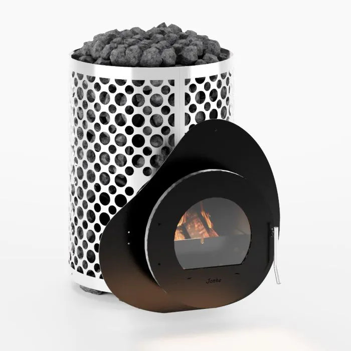 FinTec Jonte MH | Außenbefeuerter Saunaofen Holz mit BimSchV Stufe 2 | 16 kW