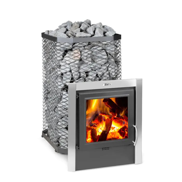 FinTec Leif MH | Sauna Holzofen Außenbefeuerung - erfüllt BimSchV 2 | 11,8 kW