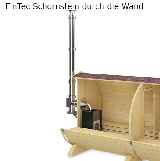 FinTec Nori | Saunaholzofen Komplettset inkl. FinTec Schornsteinset nach Wahl und 20 kg Saunasteine | 6,8 kW