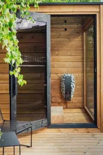 Harvia x Kirami FinVision Sauna M Dawn |  inkl. Harvia Spirit XW 9 kW Elektroofenset