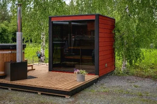 Harvia x Kirami FinVision Sauna M Dawn |  inkl. Harvia Spirit XW 9 kW Elektroofenset