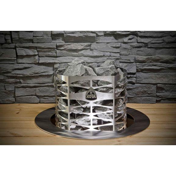 Narvi Saana Montageflansch für Einbau in die Bank | Edelstahl / Schwarz lackiert