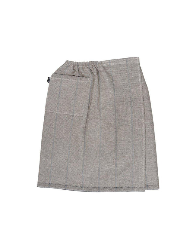 wellmia® by Jokipiin Laituri | Saunakilt aus Leinen-Baumwoll-Mix in natur/schwarz | 70x145 cm