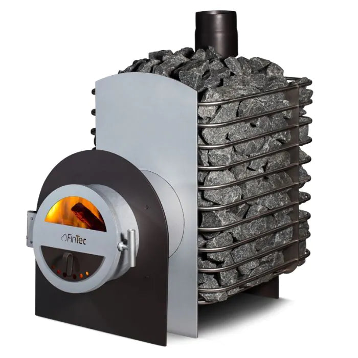 FinTec LORA Loko MH | Saunaofen Holz mit BimSchV 2 außenbefeuert | 14.6 kW