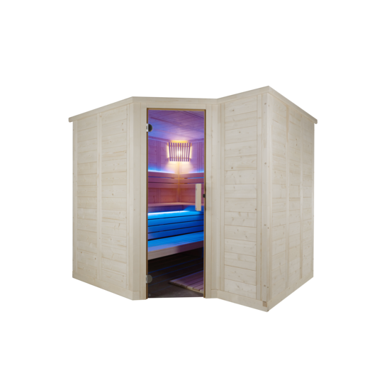 Harvia Polaris Large | Massivsauna Fichtenholz Innensauna Bausatz | 234 x 206 x 204 cm (B/T/H)