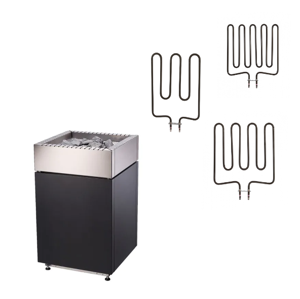 Harvia QUBE Heizelement / Heizstab | Elektroofen Heizstäbe Ersatz | 9 kW / 10.5 kW / 12 kW / 15 kW
