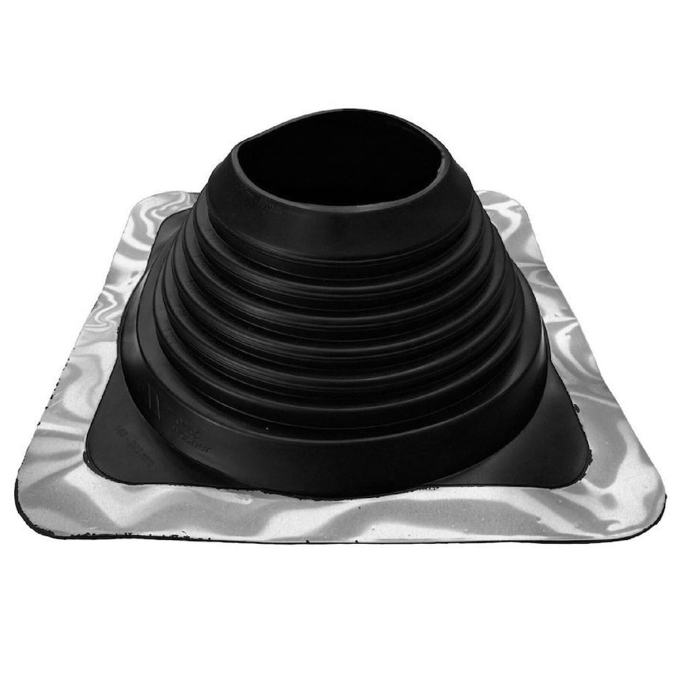 wellmia® Rohrmanschette Sauna Flachdach - kürzbar 102-209 mm - Dachdurchführung Regenmanschette  EPDM-Gummi