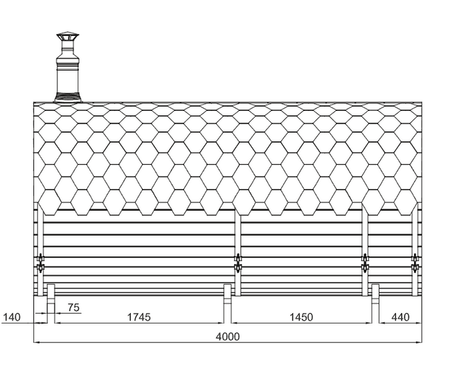 wellmia® Fasssauna Deluxe mit Vorraum | 400 cm | Konfigurierbar