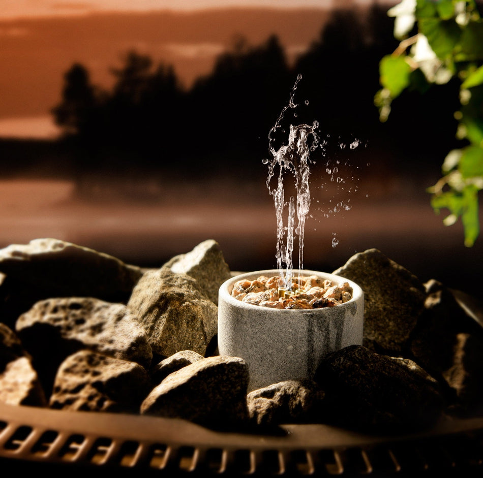 Hukka "Saunatroikka" | Design Springbrunnen aus Speckstein