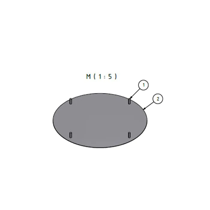 Fintec Strahlblech Edelstahl (rund) | Deckenschutz ⌀ 500 mm