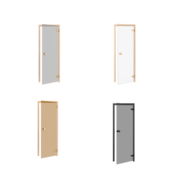 wellmia® Sauna Glastür | verschiedene Größen und Farben