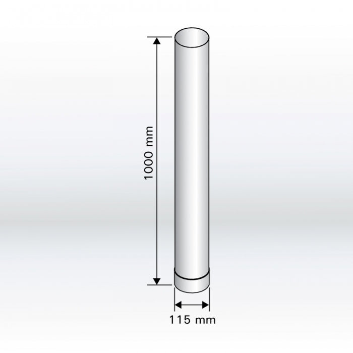 Harvia WZ115100 | Edelstahlrohr einwandig nicht isoliert 1000 mm